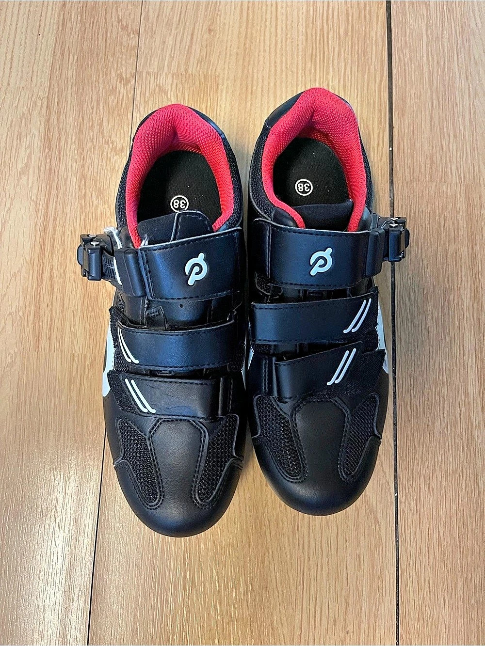 Peloton Original Indoor Cycling Shoes Black & Red 38